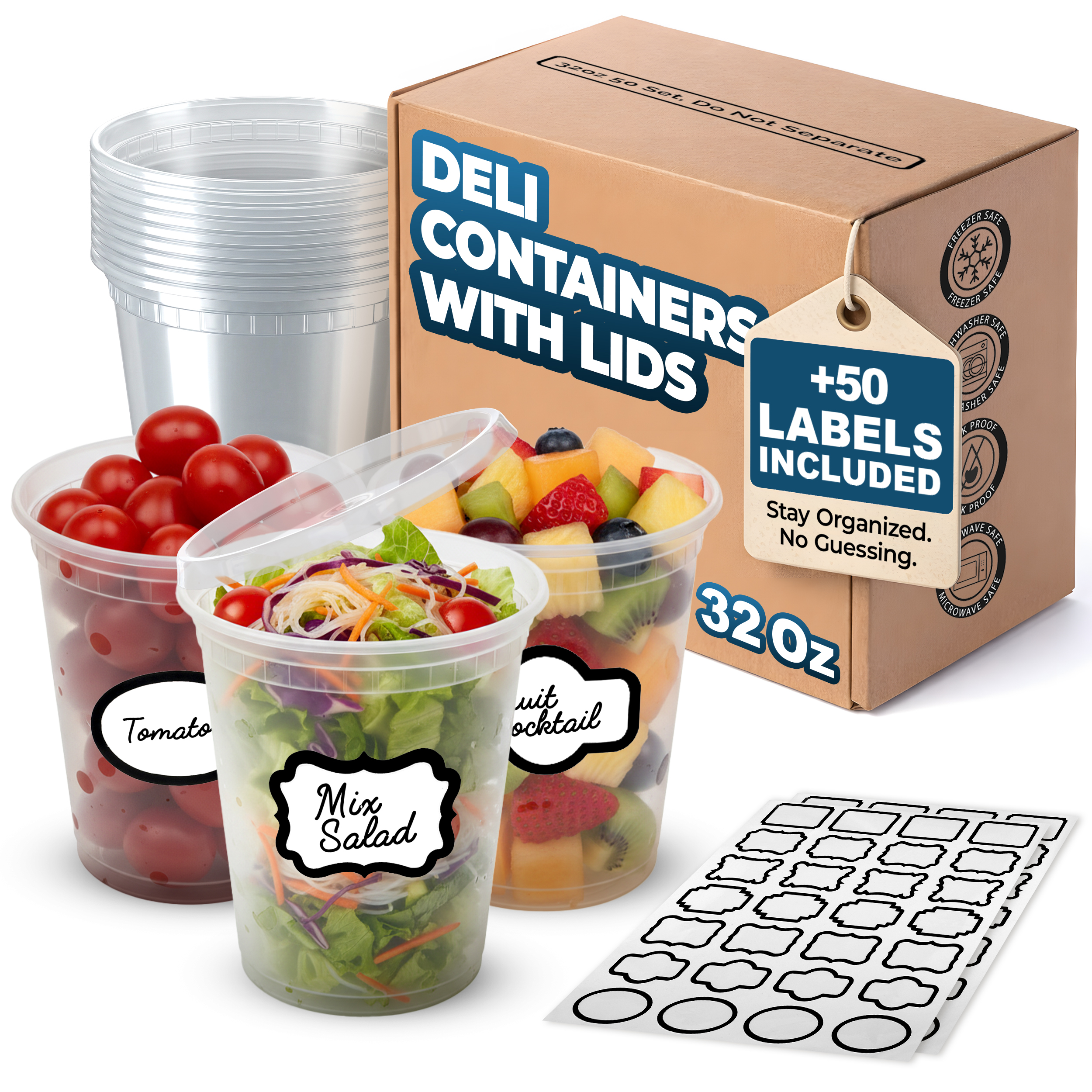 25-Set Deli Containers